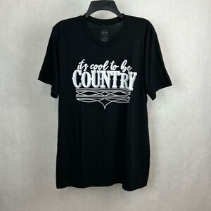 NEW Texas True Threads "It's Cool To Be Country" Tshirt Sz 2XL Short Sleeve Blac